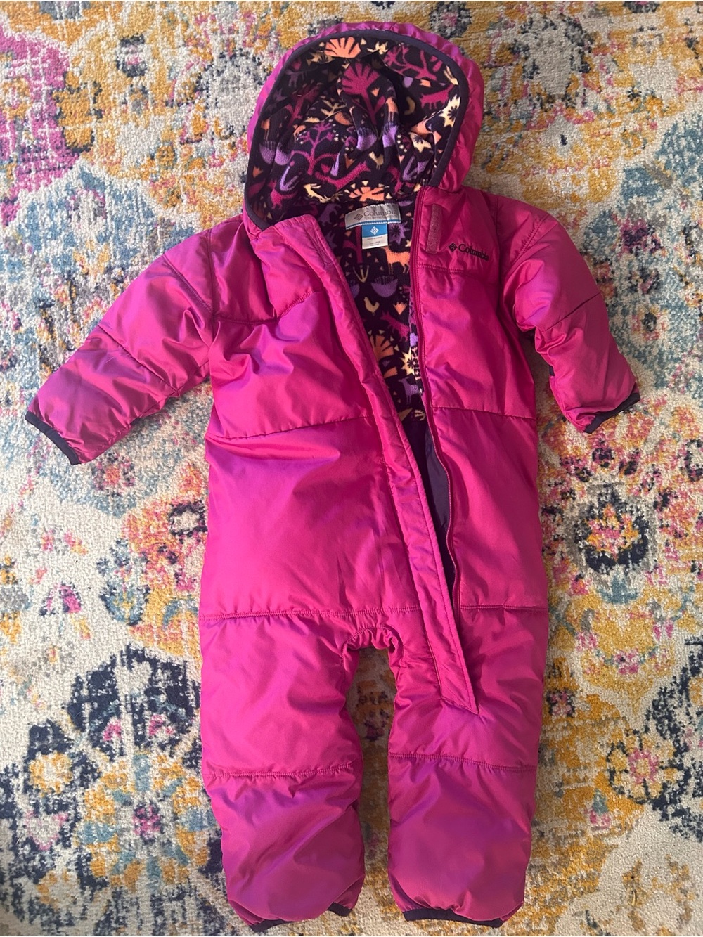 Columbia Pink Hooded 18-24 Snowsuit
